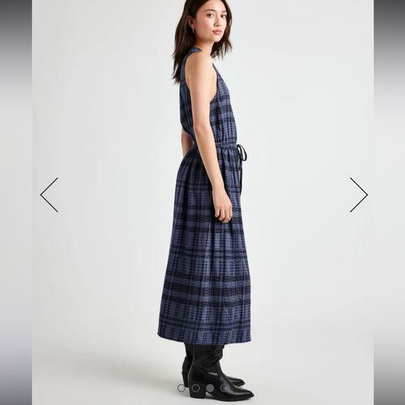 NWT Splendid Cleo Plaid Maxi plaid print Dress size SP - Picture 2 of 12